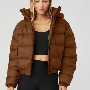 ALO Aspen Love Puffer Jacket Brown Size Medium